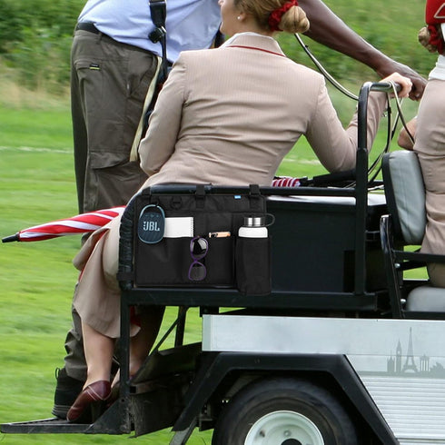 Xxerciz Golf Cart Rear Seat Organizer, Lightweight Folding Storage Bag for EZGO, Yamaha, Club Car