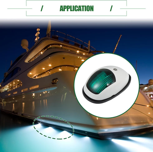 Motoforti 1 Set Universal Interior Boat Navigation Lights, LED Boat Lights Bow and Stern for Pontoon Boat Bass Boat