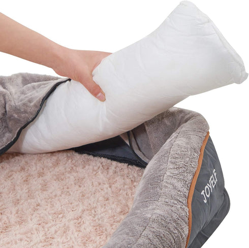 JOYELF Orthopedic Memory Foam Dog Bed, Replacement Filling Bolster Insert Stuffing Pillow - Medium Size