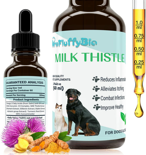 Milk Thistle for Dogs - Liver & Kidney Support, Natural Detox &