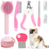 VCZONE 8 Pcs Cat Brush Grooming Kits, Pet Self Cleaning Kit with