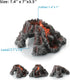 Volcano Shape Aquarium Decorations Cave| Resin Fish Tank Cave Ornaments| Fish Tank Bubbler Decorations| Fish Sleep Rest House| Aquarium Decoration Mountain