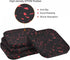 uxcell Treadmill Mat - 3.9"x3.9" Exercise Equipment Mat for Floor Protection and Sound Reduction (Black Red)