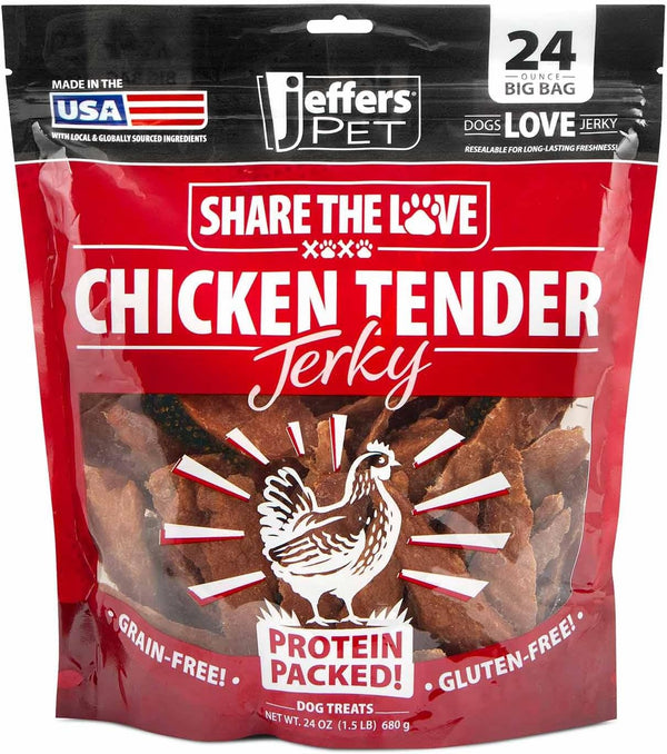 Jeffers Chicken Jerky Dog Treats 24 oz Bag | Grain Free High
