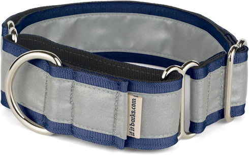 If It Barks 1.5" Reflective Martingale Collar - Adjustable, Durable, Comfy - Made in USA - Ideal for Training - Large,