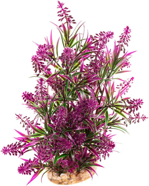 CNZ Aquarium Decor, Artificial Plastic Plant Green/Purple, 11.8-inch Fish Tank Decoration Ornament