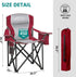 500lbs 1 Pack Camping Chairs for Adults Heavy Duty Capacity, High Back Folding Chair with Thickened Steel Frame, Padded