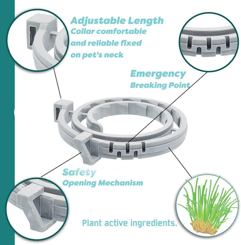 Natural Flea and Tick Collar for Puppies - 24-Month Protection, Waterproof, Strong Pest Control, includes Free Flea