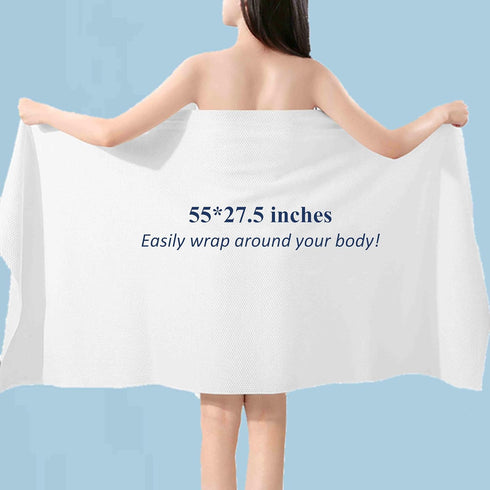 10 Pack 55" 27.5", (10pcs) Disposable Bath Towels, Size x Ultra Soft, Quick Dry Thickened Body Towels, Camping Towel