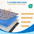 2 Pack 63"x63" Fostanfly Non-Slip Washable Pee Pads for Dogs, Large Ultra-Absorbent and Leak-Proof Reusable Potty
