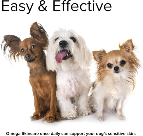 Terry Naturally Animal Health Omega Skincare - 8 fl oz with Omega-3, -6, -9, Canine Only - 47 Servings
