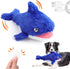 Mity Rain 2 in 1 Interactive Dog Toys, Shark Plush Squeaky Toy, Rechargeable Wiggly Fish for All Sizes