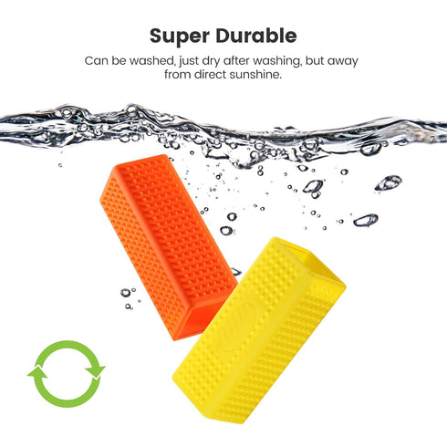 2-Pack Pet Dog Cat Hair Remover for Cars, Furniture, Carpet, Block Roller, Hollow Rubber Cleaner Brush