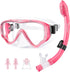 U PHITNIS Kids Snorkel Set - Dry Top Snorkeling Gear for Age 4-14, Childs Diving Mask with Big Eyes
