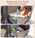 120LBS, Back Seat Extender for Dogs up to Car Seat with Pocket, Portable Dog Back Seat Extender for Road Trip, Car