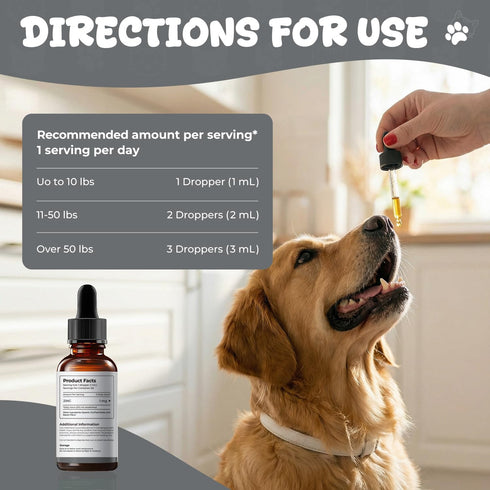 Homibabis Immune 2 oz (60 mL) Zinc Drops for Dogs - Liquid Zinc Supplement for Skin & Coat Health, Support Trace