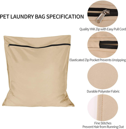 AUXSOUL 1 Pack Pet Laundry Bag, Stops Pet Hair Blocking Washing Machine, Big Size Wash Bag for Dog Cat