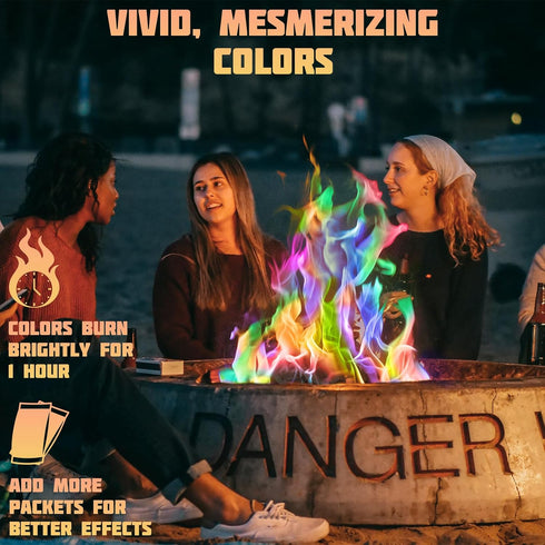 Magic Campfire Fire Color Changing Packets, Bonfire Color Packets, Fire Color Packets for Campfire (5 Pack)