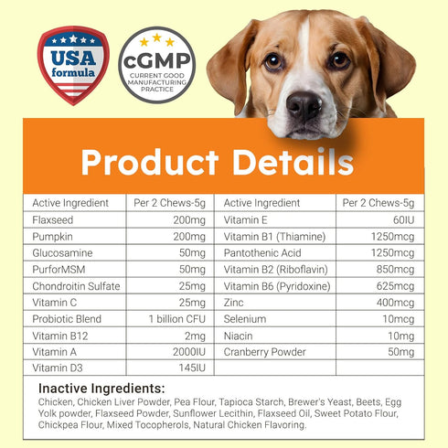 ZENO 150 Immune, Packed 3s, Dog Vitamins and Supplements - Dog Multivitamin Chewable - Joint Support, Skin, Gut Health