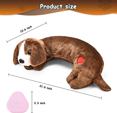 Moropaky Heartbeat Toy Puppy Heartbeat Stuffed Animal Heartbeat Plush Toy for Puppy, Dog Heartbeat Toy for Pet Anxiety