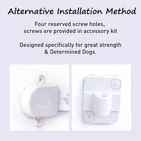 Adjustable Door Strap and Latch - Textile Cat Door Latch to Keep Dog Out of Litter Box, Economical Alternative to Pet