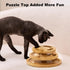 ZOMISIA Cat Ball Track Toy with Puzzle Top, Extra Large Wooden Cat Toys for Indoor Cats with Spinning Balls