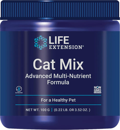 Life Extension Cat Mix, Cat Food Supplements, 85 Servings, Heart Health, Probiotics, Non-GMO, Gluten-Free