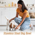 Nuanchu 15 Pcs Pets Bowl Bulk - Stainless Steel Dog and Cat Bowls, Metal Small Puppy Raised Food Dish (15 oz)