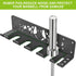 Kipika Wall Mounted Barbell Holder with 7-Hooks Storage Rack for 4 Barbell Bars and Fitness Accessories