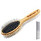 Dog Brush Cat Brush - Vokiuler Double Sided Bristle and Pin Pet Brush for Grooming Long Short Hair, 2 Pack