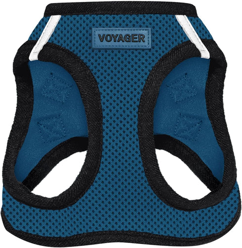 Voyager Step-In Air Dog Harness - No Pull, Reflective, for Small and Medium Dogs, Blue/Black Trim
