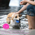 3'' Squeaky Dog Toy Balls for Large Medium Breeds, Indestructible Balls for Fetching & Retrieving, 3 PCS Red+Purple+Blue
