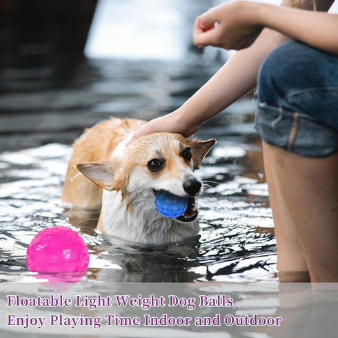3'' Squeaky Dog Toy Balls - 3 PCS for Large Medium Breeds, Indestructible for Playing, Fetching & Retrieving