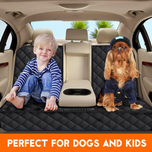 Yuntec Dog Car Seat Cover, Back Seat Cover for Dogs Pet Car Seat Protector Waterproof Bench Car Seat Cover, Non-Slip