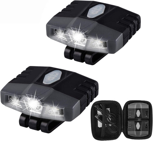Ultra Bright Mini Hands-Free Cree LED Clip-On Cap Light - Rechargeable Waterproof Hat Flashlight for Fishing, Camping