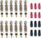Presta Valve Core (12 Pack) and 12 Anodized Alloy Presta Valve Caps for Tubeless Road & MTB Bike