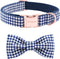 ARING PET Adjustable Dog Collar with Bow Tie, Size M for Small Medium Large Dogs, Length 13.5-22"