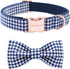ARING PET Adjustable Dog Collar with Bow Tie, Size M for Small Medium Large Dogs, Length 13.5-22"