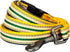 Blueberry Pet Large 3M Reflective Multi-colored Stripe Dog Leash, 4 ft x 1", Yellow & Green