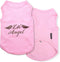 Dog Tshirt - Embroidered “Lil Angel“ - Parisian Pet, 100% Cotton, Pink, Sleeveless Shirt for Large Dogs - XL