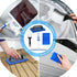 12Pcs Set AUTODECO Boat Wash Cleaning Kit with Collapsible Bucket Wash Sponge Mitt Microfiber Towel Squeegee Scrub Pads
