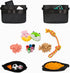 Dog Treat Pouch - Black, 3 Pockets, Waist/Shoulder Wear, Eco-Friendly Material, Poop Bag Dispenser