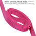 VIVAGLORY Traffic Handle Dog Leash, Two Padded Soft Handles, Strong Reflective & Metal Hook Training Lead