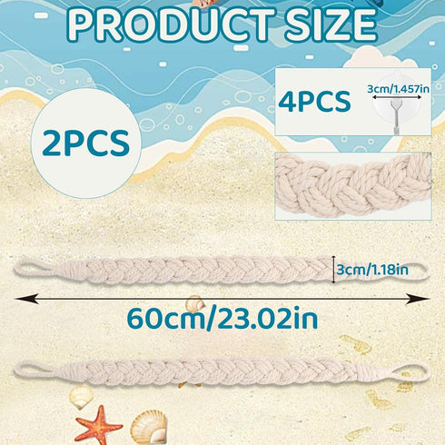 LUSTRIB 6 23 Inch Pcs Hermit Crab Climbing Rope Hanging Hermit Crab Climbing Toys with Hooks, Hermit Crab Supplies