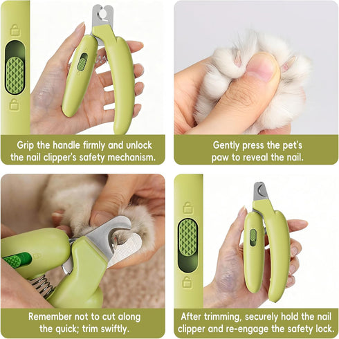 QDCYP Trimmers Dog Nail Clippers,Dog Nail for Small Medium Dogs and Cats - Professional Grooming Tool with Safety Lock