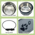 kathson 2 Pcs Dog Kennel Water Bowl - Stainless Steel No Spill Hanging Pet Food Water Bowl for Cats & Dogs (Gray)