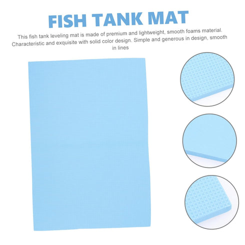 Fish Tank Pad Aquarium Leveling Mat, Black Blue Foam Cushioning Mat for Fish Tank Accessories