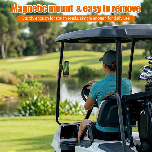 NOKINS 360 12/13/14/15/16/17 Magnetic Golf Cart Phone Holder, Strong Magnet Mount with Rotation, Compatible with iPhone
