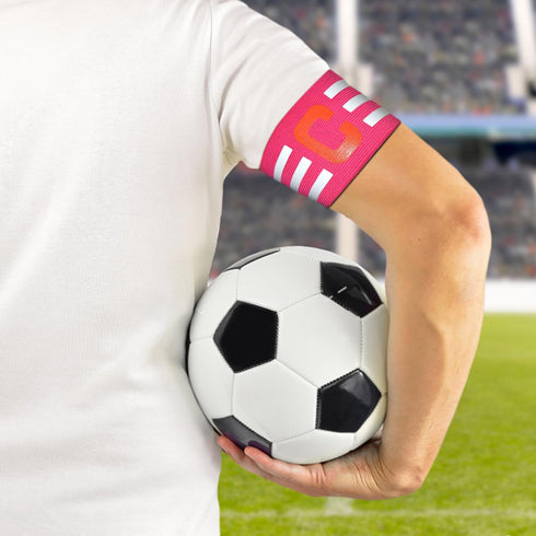 Sports Captain C Arm Band for Team Training, Adjustable Unisex Soccer Captain Armband for Youth & Adult