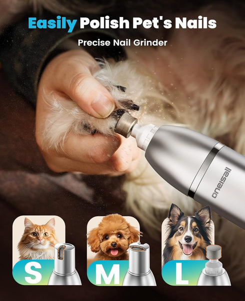 4 1 Trimmer IPX7 oneisall in Dog Grooming Kit with LCD Display, Dog Hair for Paw Nail Grinder, Rechargeable Cordless